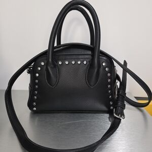 BCBGeneration Black Mini Bag with Metallic Accents